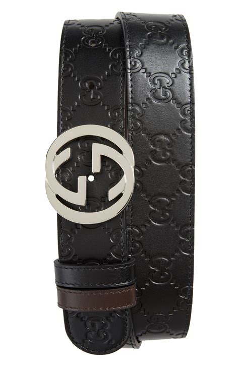 logo buckle interlocking belt gucci|Gucci belt with buckle.